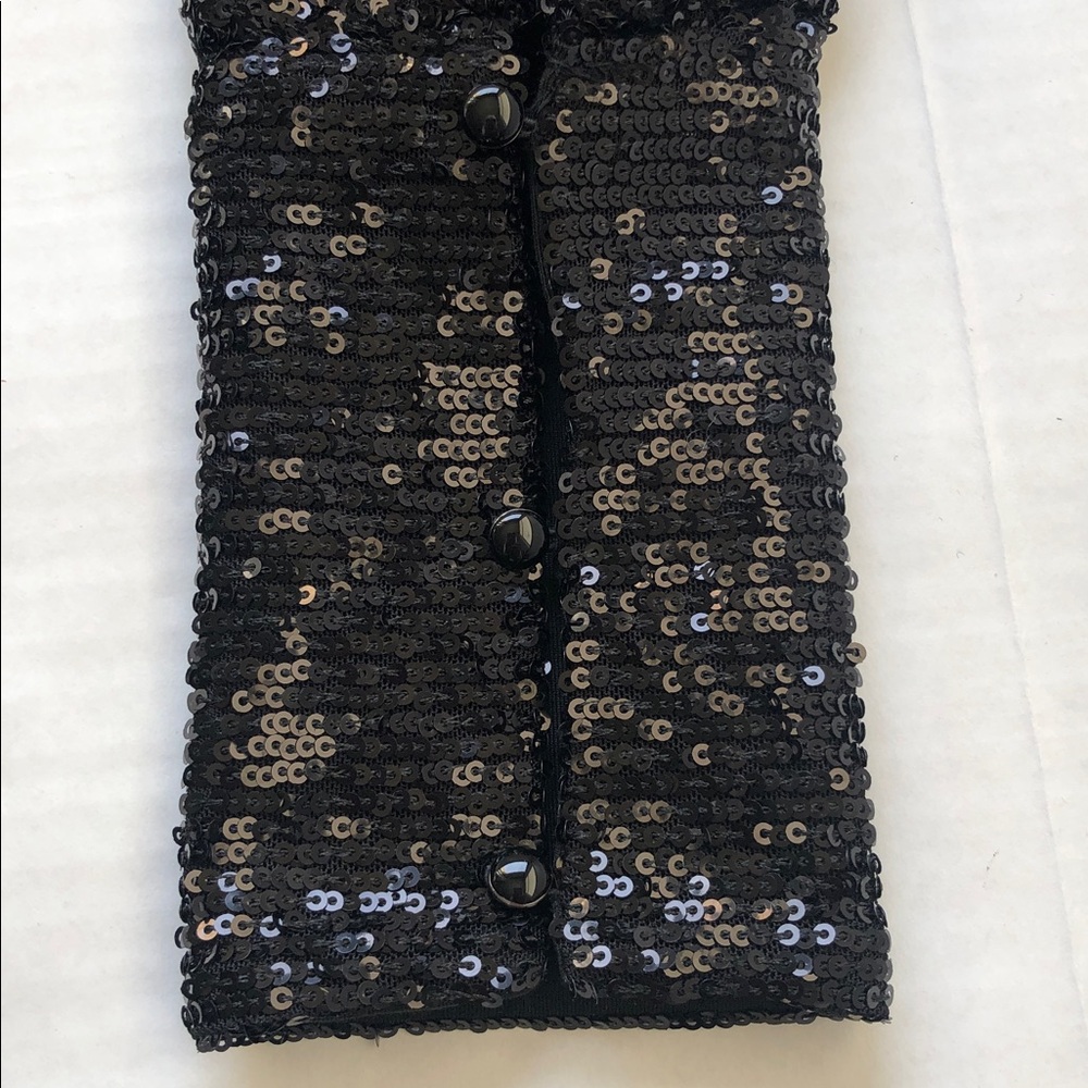 TRINA TURK Sprite Black Sequin Blouse Size S - Picture 9 of 9